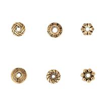 Grânulos tibetanos do espaçador do estilo, ouro antigo, 10,3x1,7 cm, 300 PCes pela caixa