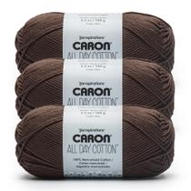 Grão de café Yarn Caron All Day Cotton 100% algodão mercerizado Grão de café Yarn Caron All Day Cotton 100% algodão mercerizado