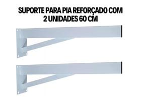 Grapa Suporte Para Pia Parafusar Reforçado mão francesa 60 cm com 2 Unidades e Kit de instalação