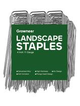Grapas para Paisajes GROWNEER de Acero Galvanizado de 10 cm, Paquete de 100