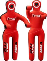 Grappling Dummy Stylso 183 cm vermelha para treinamento de Jiu-Jitsu e MMA