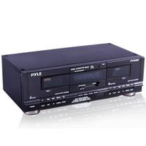 Gravação de música doméstica Dual Cassette Deck Pyle 110V/220V