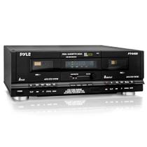 Gravação de música Dual Cassette Deck PyleUSA 110V/220V