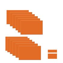 Gravação em plástico XLNT TECH ABS de dupla cor laranja/branco Gravação em plástico XLNT TECH ABS de dupla cor laranja/branco