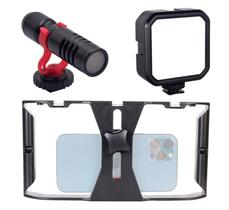 Gravação Vídeo,Suporte P/Celular,Microfone,Iluminador Led