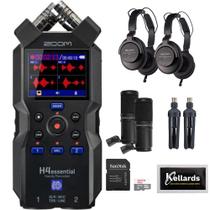 Gravador de Áudio Kellards Zoom H4essential Kit com 4 Trilhas Gravador de Áudio Kellards Zoom H4essential Kit com 4 Trilhas