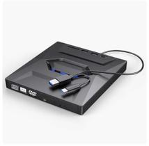 Gravador de CD e DVD externo unidade óptica Super Drive para PC e Notebook