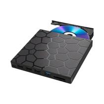 Gravador De DVD/CD Externo 7 Em 1 USB 3.0 Tipo C Para Desktop, Mac, Windows E Linux
