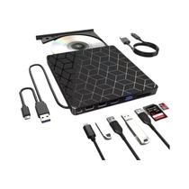 Gravador De DVD/CD Externo Portátil USB3.0 Tipo C Para Laptop, Desktop E Notebook
