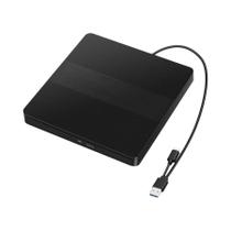 Gravador De DVD Slim Portátil USB 3.0 Tipo C Leitor De CD 2 Em 1 Unidade Óptica Externa Para Laptop