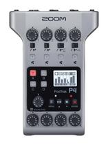 Gravador de Podcast Zoom PodTrak P4 - 4 Microfones e 4 Fones de Ouvido com Bateria Gravador de Podcast Zoom PodTrak P4 - 4 Microfones e 4 Fones de Ouvido com Bateria
