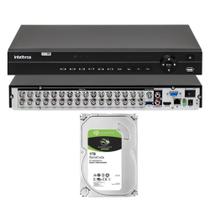 Gravador de vídeo de câmeras de segurança Intelbras MHDX 1232 de 32 canais + HD 1TB