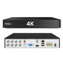 Gravador de vídeo digital de segurança DVR Hiseeu 4K 8 canais 8MP