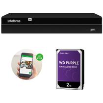 Gravador de Vídeo IP NVR 4 Canais 4K NVD 1404 + HD 2 Teras Purple Intelbras
