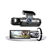 Gravador De Vídeo Para Carro DVR Com Lente Dupla 1080P, Visão Noturna, Gravação Frontal E Interna