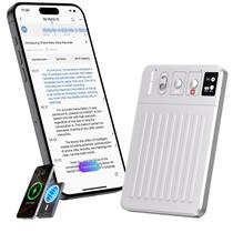 Gravador de voz AI ClicoByte Chime Note 64GB branco metálico