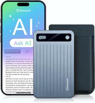 Gravador de voz AI E EAZEYAI Transcreve e resume 64 GB de azul
