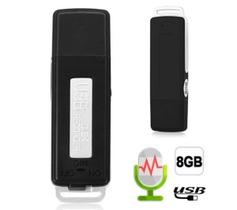 Gravador De Voz Audio Mini Som Espião Pendrive 8gb Escuta