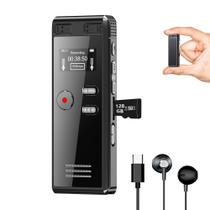 Gravador de Voz Crosseagle 128GB - Gravação HD para Palestras e Reuniões
