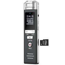 Gravador de voz digital HotIyan 72GB com reprodução e microfone Gravador de voz digital HotIyan 72GB com reprodução e microfone