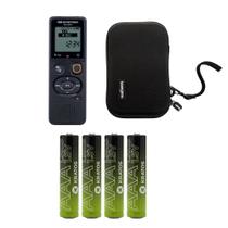 Gravador de Voz Digital Olympus OM System VN-541PC 4GB com Gravação com Toque Único, Pilhas AAA (Pacote com 4), Organizador e Estojo de Armazenamento