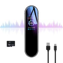 Gravador de voz digital Tccomi 64GB com reprodução e leitor de MP3
