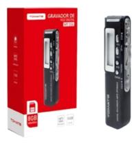 Gravador De Voz Profissional Portátil Digital Tomate 8gb Cor Preto MT 556