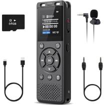 Gravador de Voz Tonfarb A12 64GB com Redução de Ruído e MP3 Gravador de Voz Tonfarb A12 64GB com Redução de Ruído e MP3
