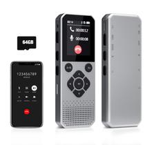 Gravador de voz WearHome 64GB com Bluetooth 3072kbps Bit Rat