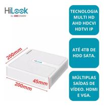 Gravador Digital DVR Hikvision Turbo, 8 Canais, 5 em 1 até 4 TB para cada disco - Branco