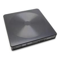 Gravador DVD Externo Slim Tipo C USB 3.0 Preto KP-LE303 Knup