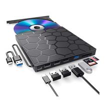 Gravador e Leitor CD DVD Externo Portatil 8 em 1 USB 3.0 B31-Y Viyiwok Gravador e Leitor CD DVD Externo Portatil 8 em 1 USB 3.0 B31-Y Viyiwok
