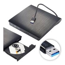 Gravador e Leitor de DVD/CD Slim Drive Externo USB 3.0 5Gbps