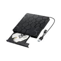 Gravador E Leitor De DVD Portátil USB 3.0 Tipo C, Unidade Óptica Externa Para PC, Laptop E Desktop 2