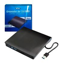 Gravador e leitor Gravador Dvd Externo Usb 3.0 Portátil KP-LE300 Knup