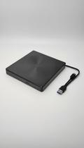 Gravador Externo CD/DVD USB-C 3.0 Portátil Preto