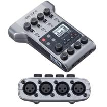 Gravador Interface 4 Canais Zoom Podtrak P4 Portátil 48V Para Podcast