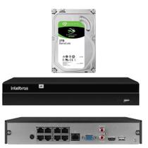 Gravador Nvr Intelbras P/ 08 Câmeras Ip Nvd 1408p Poe 4k 110V/220V com hd 2tb Gravador Nvr Intelbras P/ 08 Câmeras Ip Nvd 1408p Poe 4k 110V/220V com hd 2tb