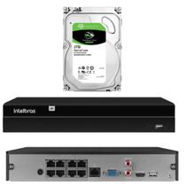 Gravador Nvr Intelbras P/ 08 Câmeras Ip Nvd 1408p Poe 4k 110V/220V com hd 3tb