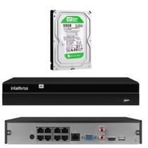 Gravador Nvr Intelbras P/ 08 Câmeras Ip Nvd 1408p Poe 4k 110V/220V com hd 500gb