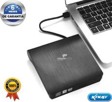 Gravador Portátil Externo de CD/DVD Portátil Com Conexão USB Knup KP-LE300