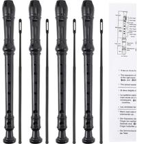 Gravador SANNIX, 8 furos, estilo alemão, soprano, para iniciantes, pacote com 4