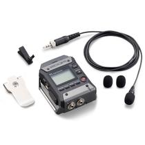Gravador zoom f1-lp field recorder lavalier microfone package