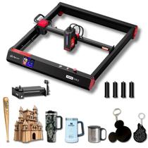 Gravadora e Corte Laser CNC AlgoLaser Alpha MK2 40W, Corta MDF 30mm e Grava Metal, com Pés de Elevação, Rolo Rotativo e Treinamento Gratuito