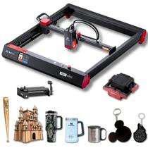 Gravadora Laser CNC Alpha MK2 20W, Corta MDF 20mm e Grava Metais, com Bomba de Ar, Rolo Rotativo e Treinamento Gratuito