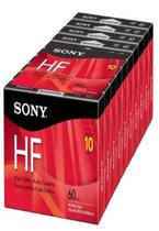 Gravadores de Cassete Sony 10C60HFL - 60 Minutos - Pacote com 10 Unidades