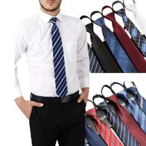 Gravata Adulto com Nó Pronto Regulavel Masculina Elegância Clássica para Ocasiões Especiais