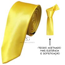 Gravata Amarela Para Padrinhos Slim E Semi Slim Alta Qualidade - vamie