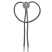 Gravata Atrevidu's Country Feminina Cowgirl Flor Prata