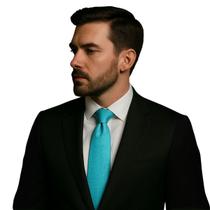 Gravata Azul Claro Texturizada Social Masculina